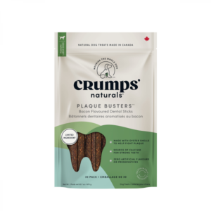 Crumps' Naturals - Dog Plaque Busters with BACON Dog Treat - 18CM (7in) - 870GM (30.7oz) - 30PK