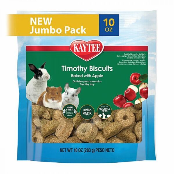 Kaytee - Timothy Biscuits Baked APPLE Small Animal Treat - 283GM (10oz)