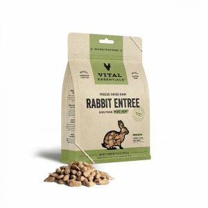 Vital Essentials - Freeze Dried Raw RABBIT ENTREE Mini Nibs Dog Food - 155.9GM (5.5oz)