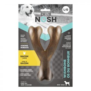 Zeus - NOSH Strong Wishbone Chew Toy - Bacon Flavour - Large - 18.5CM (7.5in)