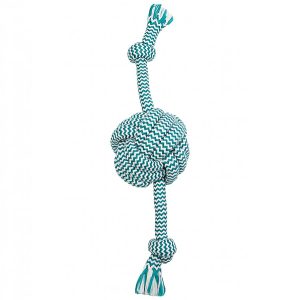 Mammoth Pet Products - Extra Fresh Monkey Fist Ball with Rope Ends Dog Toy - SMALL - 33CM (13in