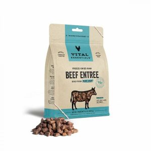 Vital Essentials - Freeze Dried Raw BEEF ENTREE Mini Nibs Dog Food - 155.9GM (5.5oz)