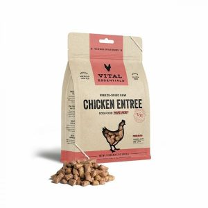 Vital Essentials - Freeze Dried Raw CHICKEN ENTREE Mini Nibs Dog Food - 155.9GM (5.5oz)