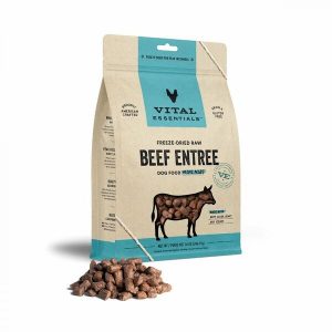 Vital Essentials - Freeze Dried Raw BEEF ENTREE Mini Nibs Dog Food - 396.9GM (14oz)