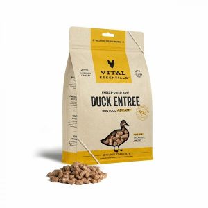 Vital Essentials - Freeze Dried Raw DUCK ENTREE Mini Nibs Dog Food - 396.9GM (14oz)