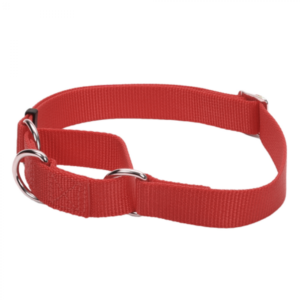 Coastal - No Slip Adjustable MARTINGALE Dog Collar - Red - Small