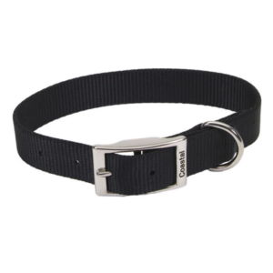 Coastal - Standard Buckle Nylon Dog Collar - Black - 2.5 x 56CM