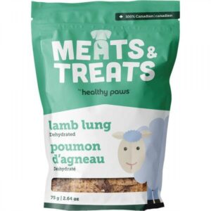 Healthy Paws - Dehydrated LAMB LUNG Dog Treat - 75GM (2.64oz)
