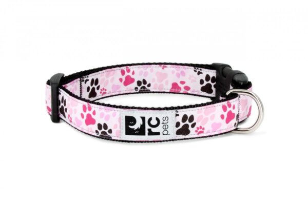 RC Pets - Clip Collar - FRESH TRACKS PINK - XSmall - 0.6in x 7-9in