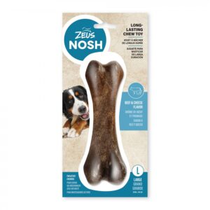 Zeus - NOSH STRONG Dog Chew Bone - BEEF and CHEESE Flavor - LARGE