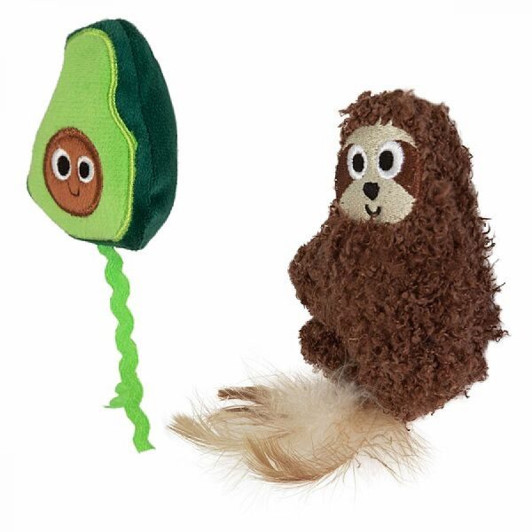 Mad Cat - Sloth-O-Cado Cat Toy - 8CM (3in) Tall - 2PK