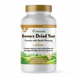 NaturVet - Brewers Yeast & Garlic with Omega - 500CT - 250GM (8.8oz)