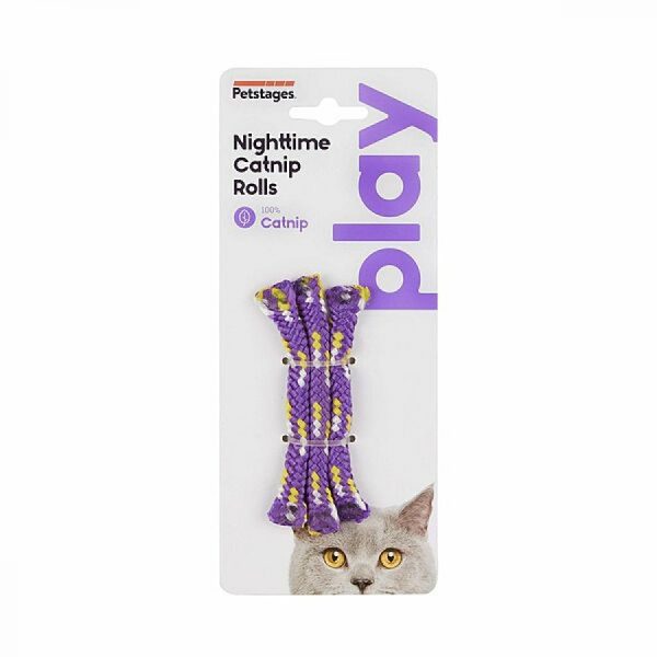 Petstages - Nighttime Catnip Rolls Cat Toy - PURPLE - 11CM (4in)