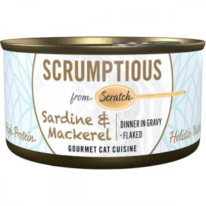 Scrumptious - SARDINES and MACKEREL Wet Cat Food - 80GM (2.8oz)