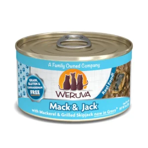 *S.O. - Up to 3 Week Wait* Weruva - GF MACK and JACK in GRAVY Wet Cat Food - 156GM (5.5oz) x24CASE