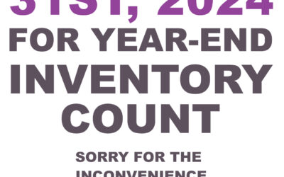 Barks and Rec will be closed for Inventory – October 31st, 2024